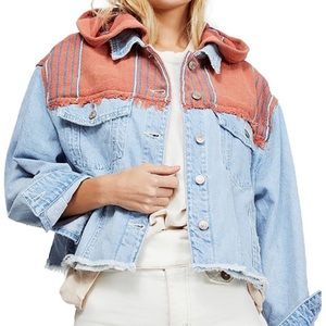 Free People Baja Hooded Denim Jacket